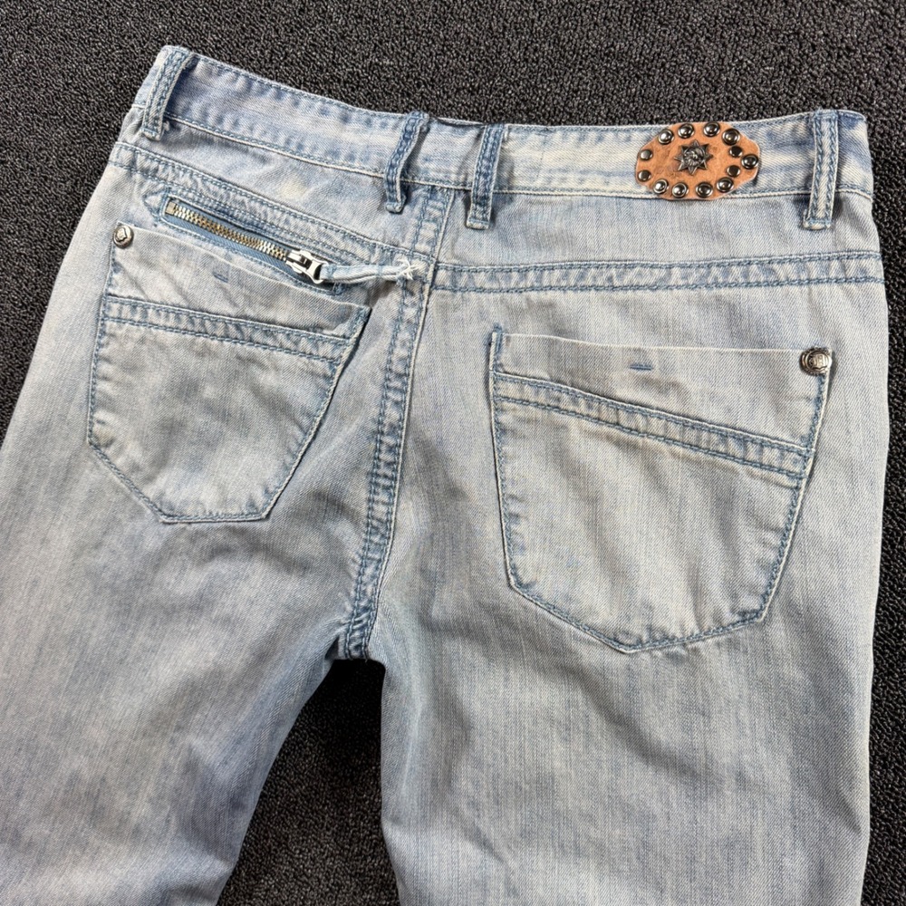 Do Denim Light Wash Straight‎ Jeans Men's 36x32 Zipper Pocket Western Grunge Y2K